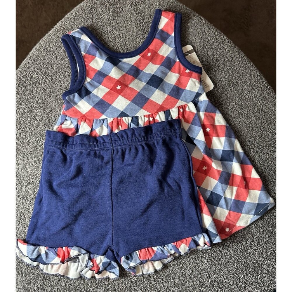 Start Up Kids Little Girls Toddler Red White Blue 4th Of July 2pc Outfit Size 2T